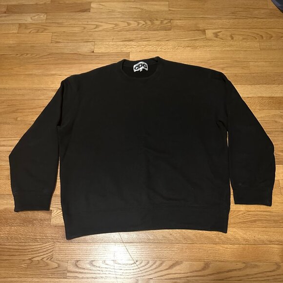 CDG BLACK OVERSIZED SWEATSHIRT SIZE M (from Japan) - Picture 1 of 9
